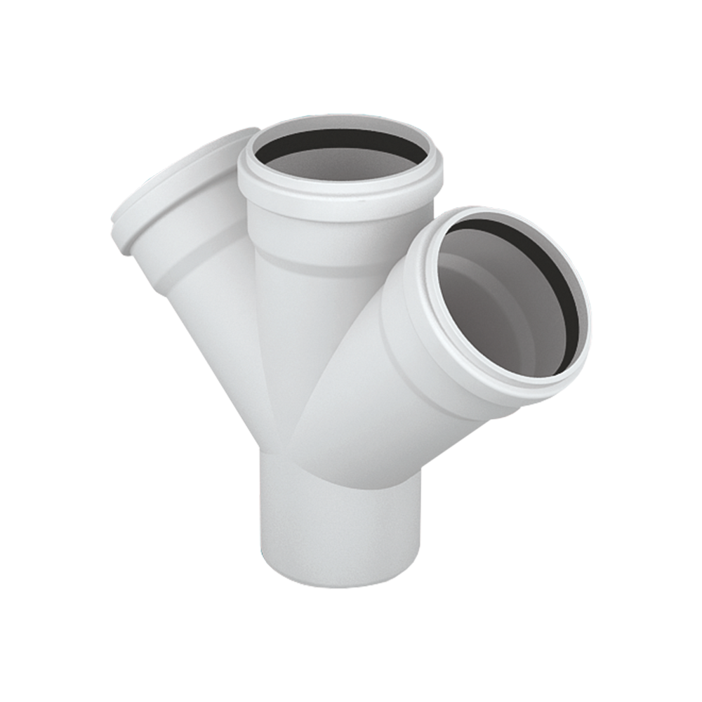 PVC ÇİFT ÇATAL 45°